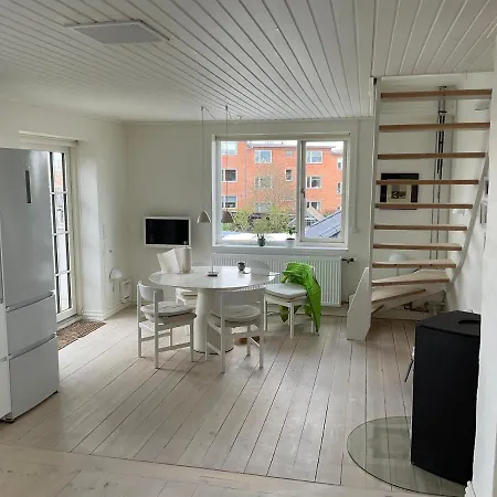 Stor Lys Med Terrasse Og Altan 아파트 헬싱괴르