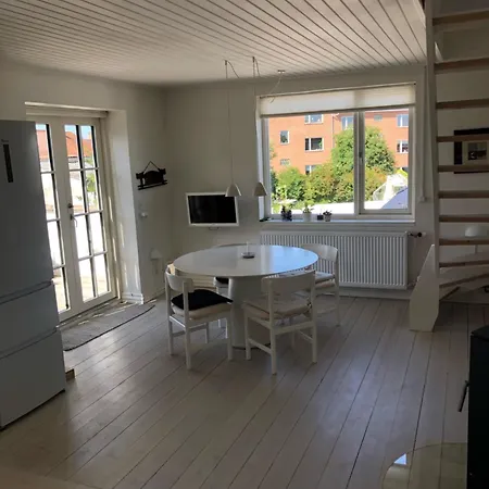 Stor Lys Med Terrasse Og Altan 아파트 헬싱괴르